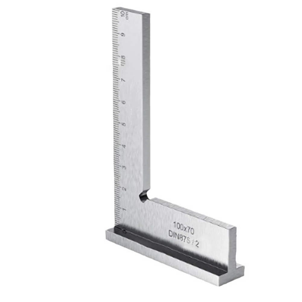 Quadrato a bocca piatta a 90 gradi con Base per righello quadrato ad angolo retto da carpenteria all'esterno per misurazioni Accurate