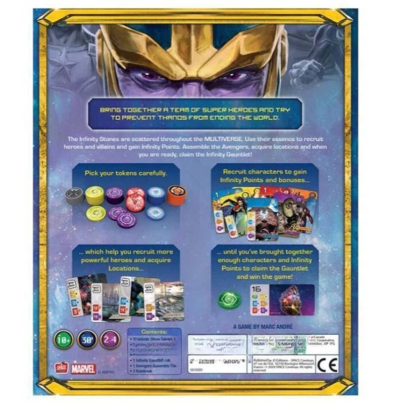 Marvel: The Avengers Thanos hommes et femmes nouveau dessin animé créatif anime périphérie camarades décontracté fête jeu de société cartes