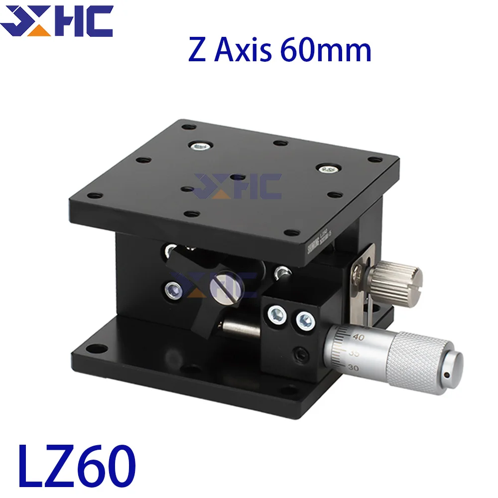 

Z Axis 60mm LZ60 Mobile Optical Displacement Fine Tuning Platform Height Adjustable Lifts Stage Sliding Table Trimming Station