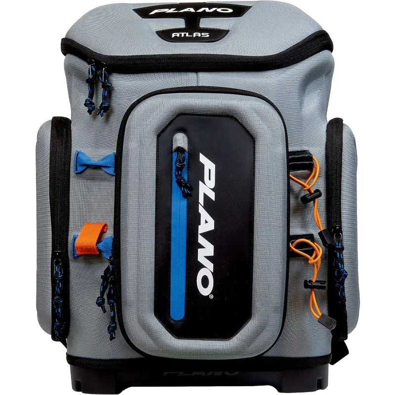 Plano Atlas 3700 Tackle Fishing Backpack, Gray EVA Material, Includes 3 3750 StowAway Utility Boxes for Worms