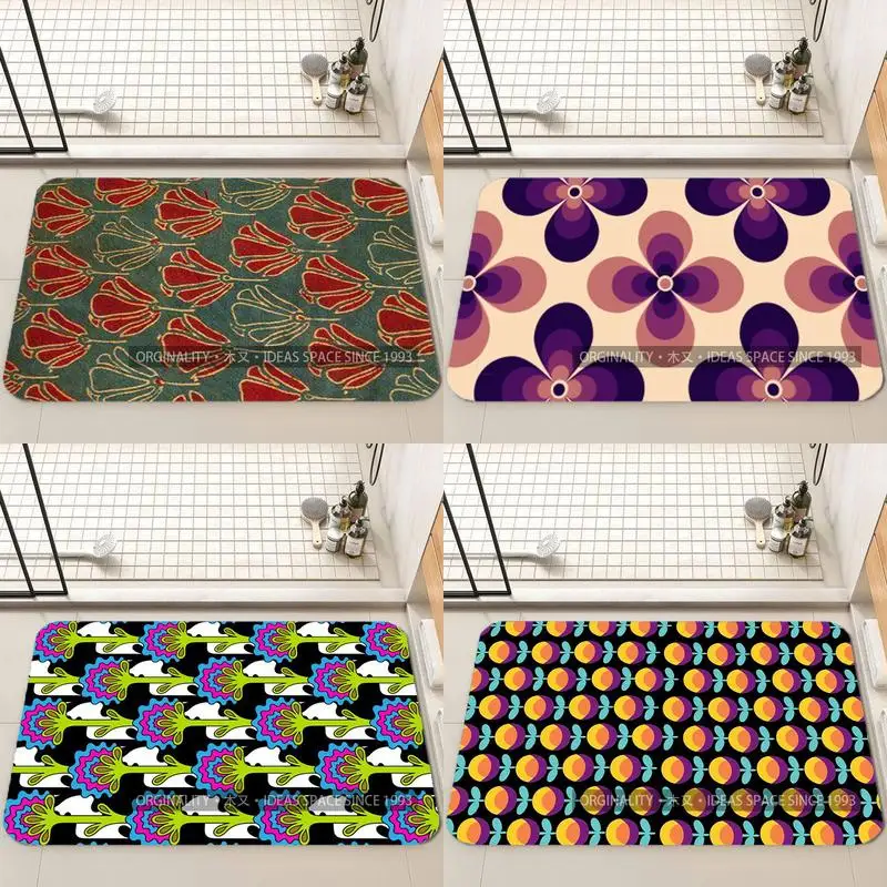 

Floral Pattern Floor Mat Living Room Decoration Home Sofa Non-Slip Carpet Study Bedroom Tatami Children'S Soft Floor Mat