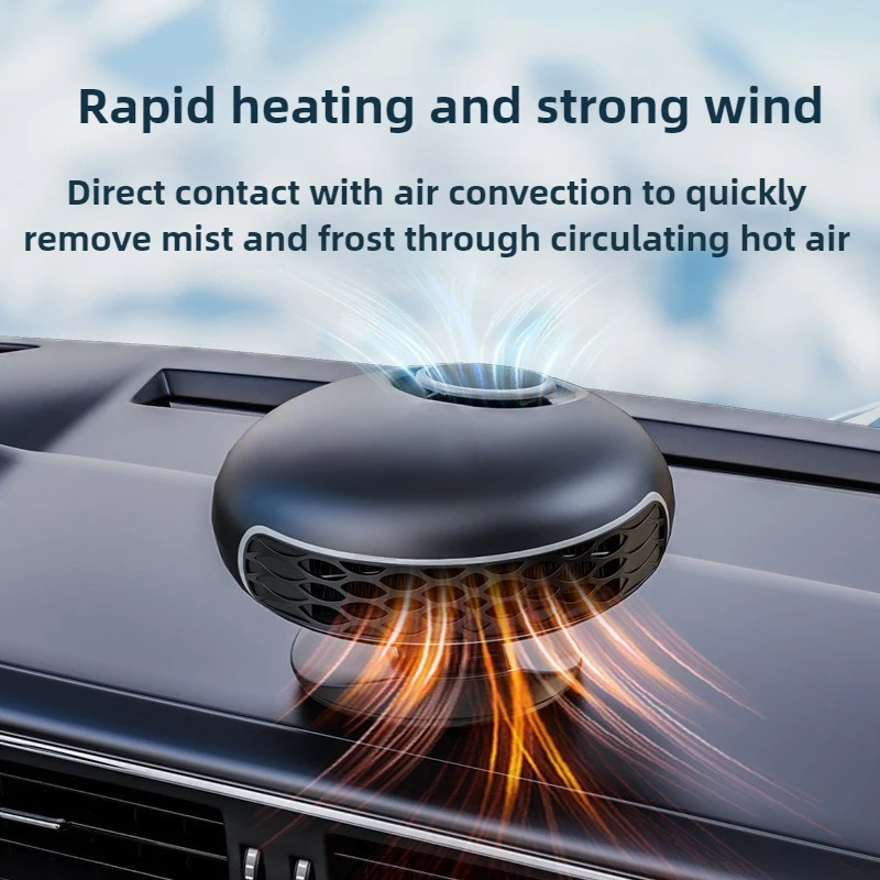 150W Car Heater Fan 12V/24V Portable Demister Defroster Heating Fan Dryer Windshield Defogging Accessroies Quick Heating Fan