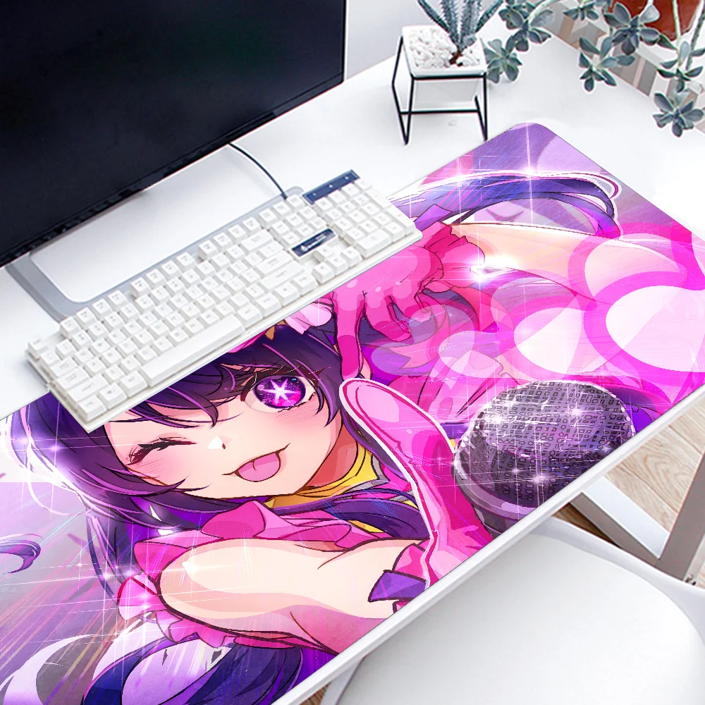 Anime Oshi No Ko Mousepad Large Gaming Mouse Pad LockEdge Thickened Computer Keyboard Table Desk Mat