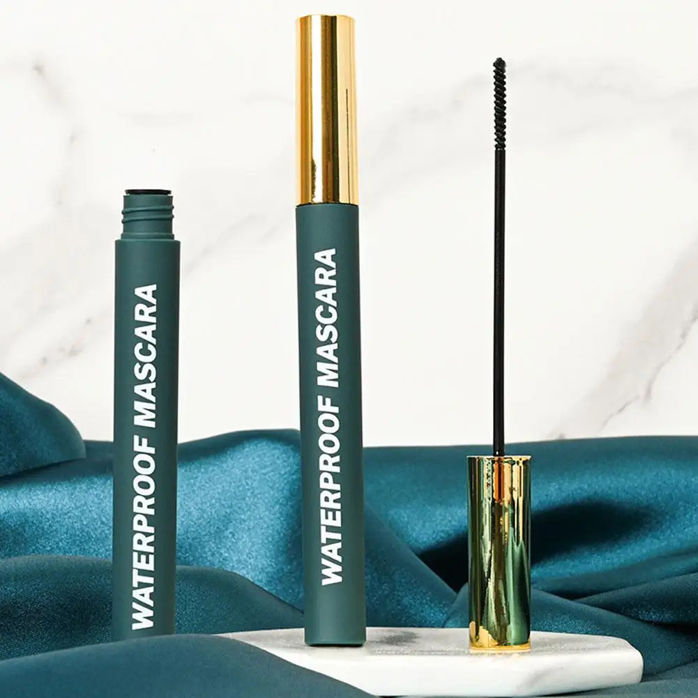 Rímel preto à prova d'água, à prova de suor, alongamento, ondulação, cosméticos para os olhos, longa duração, intensificador de maquiagem diária feminina