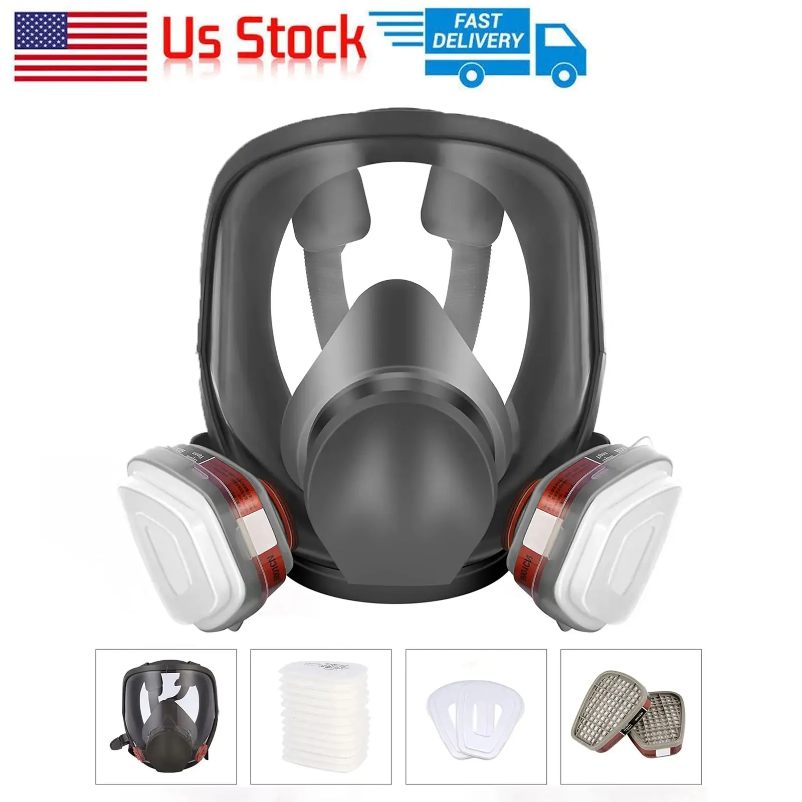 6800 Anti-Fog Gas Mask Full Face Industrial Painting Spraying Respirator Safety Work Filter Dust Proof Formaldehyde Protection