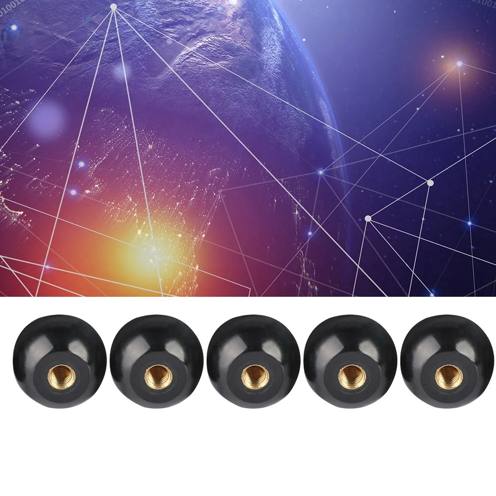 Ball Lever Knob Black Bakelite Ball Lever Knob Copper Insert M12*40 Machine Tool Replacement Copper  Ball Lever Knob