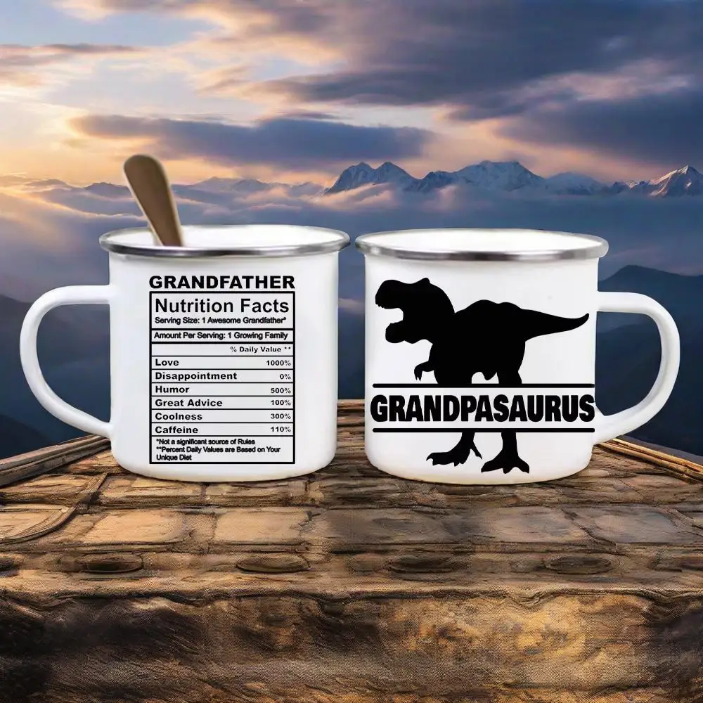 Grandpa Nutritional Facts Coffee Mug Tea Cup Grandpasaurus Mugs Birthday Fathers Day gifts for Grandfather from Grandchildren