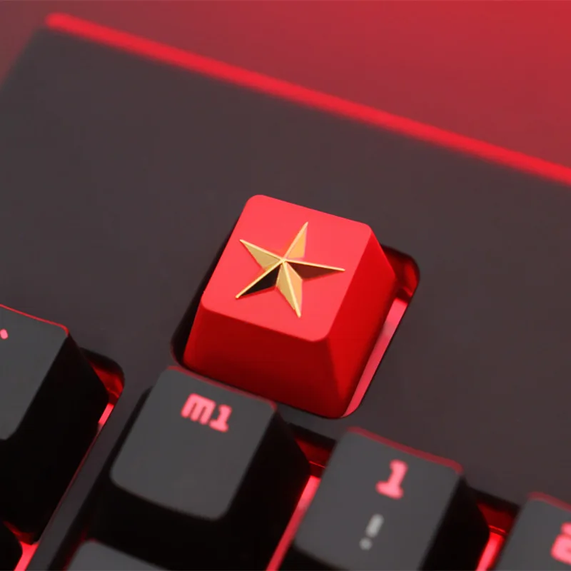 1pc Zinc Aluminium Alloy Key Cap Mechanical Keyboard keycap for DNF Dota 2 OW PUBG Genji R4 Height Stereoscopic relief