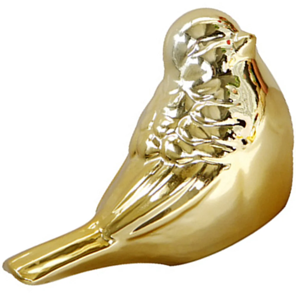 

Ceramic Gold Magpie Bird Home Decoration Nordic Style Smooth Surface Polished Sculpture Living Room Office Desk Decor