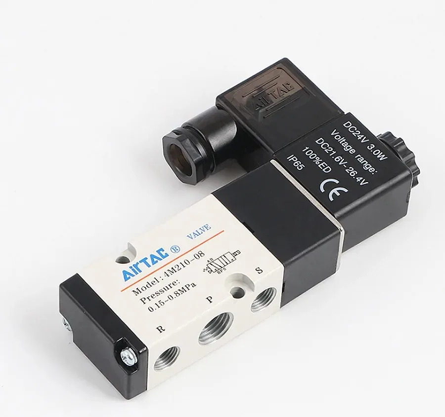

‌4M310 Series Solenoid Valve - 2-Position 5-Way 4M310-10/08 for Pneumatic Cylinder Control in Automation Machinery
