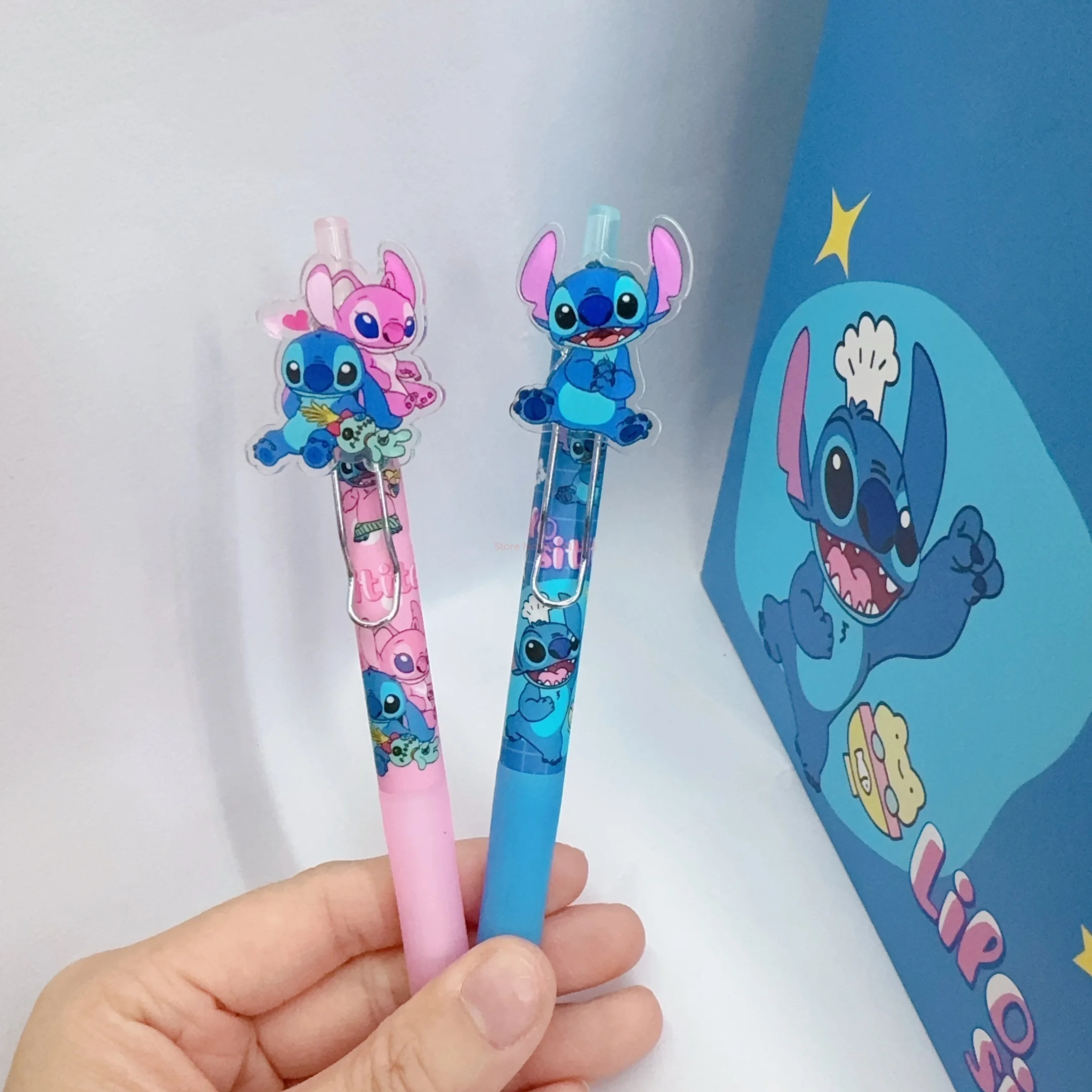 54pcs Disney Stitch Press Gel Pens Students Writing Pens Office Stationery Neutral Pens Wholesale