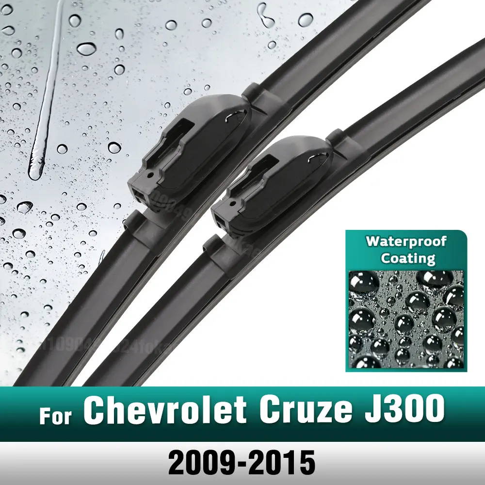 Set pisau Wiper depan silikon & karet, untuk Chevrolet Cruze J300 2009 - 2015 sikat jendela kaca depan 24 "+ 18"