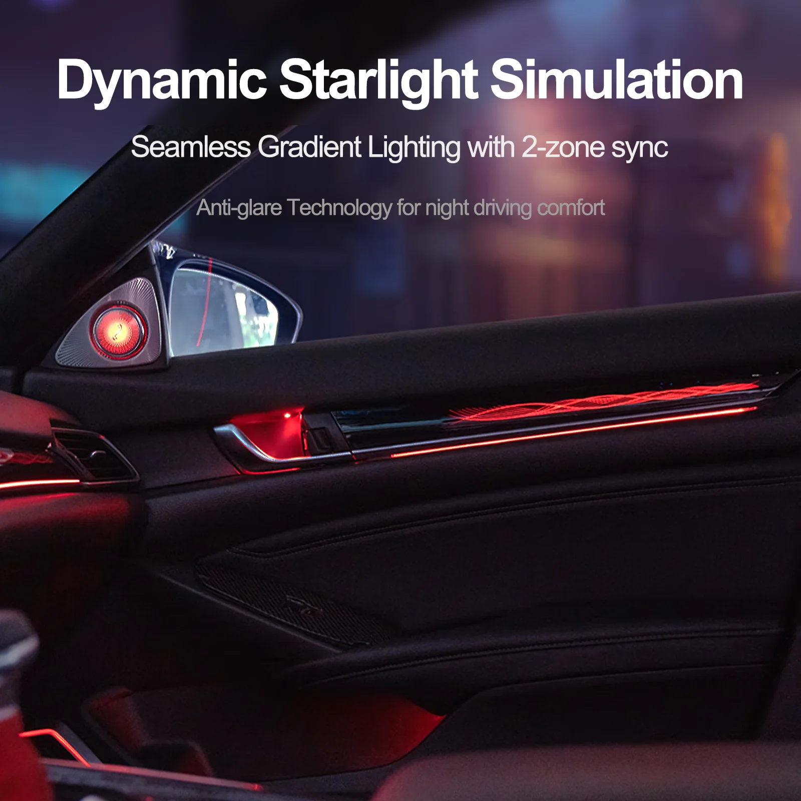 Ezonetronics الضوء المحيط لهوندا 10th Accord 2018-2022 الغلاف الجوي المزاج البيئي إنابايت الإضاءة لوميير السحر الديناميكي