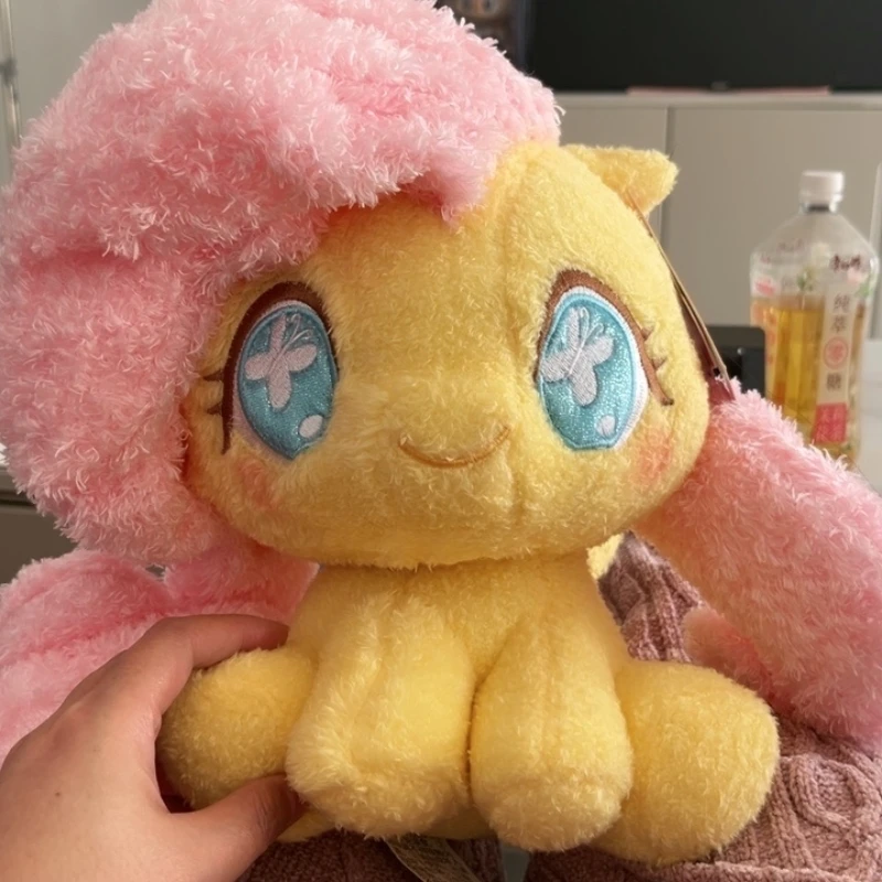 Miniso 35cm My Little Pony Plush Soft Sitting Doll Authentic Fluttershy Applejack Twilight Shining Pinkie Pie Pillow Anime Figur