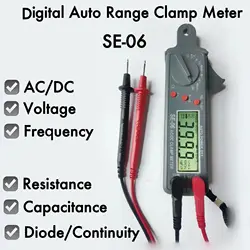 SE-06 AC/DC 3999 Counts Clamp Meter Current Meter 400mA 4A High Resolution 0.1mA DCAC Voltage Frequency Capacitance Resistance