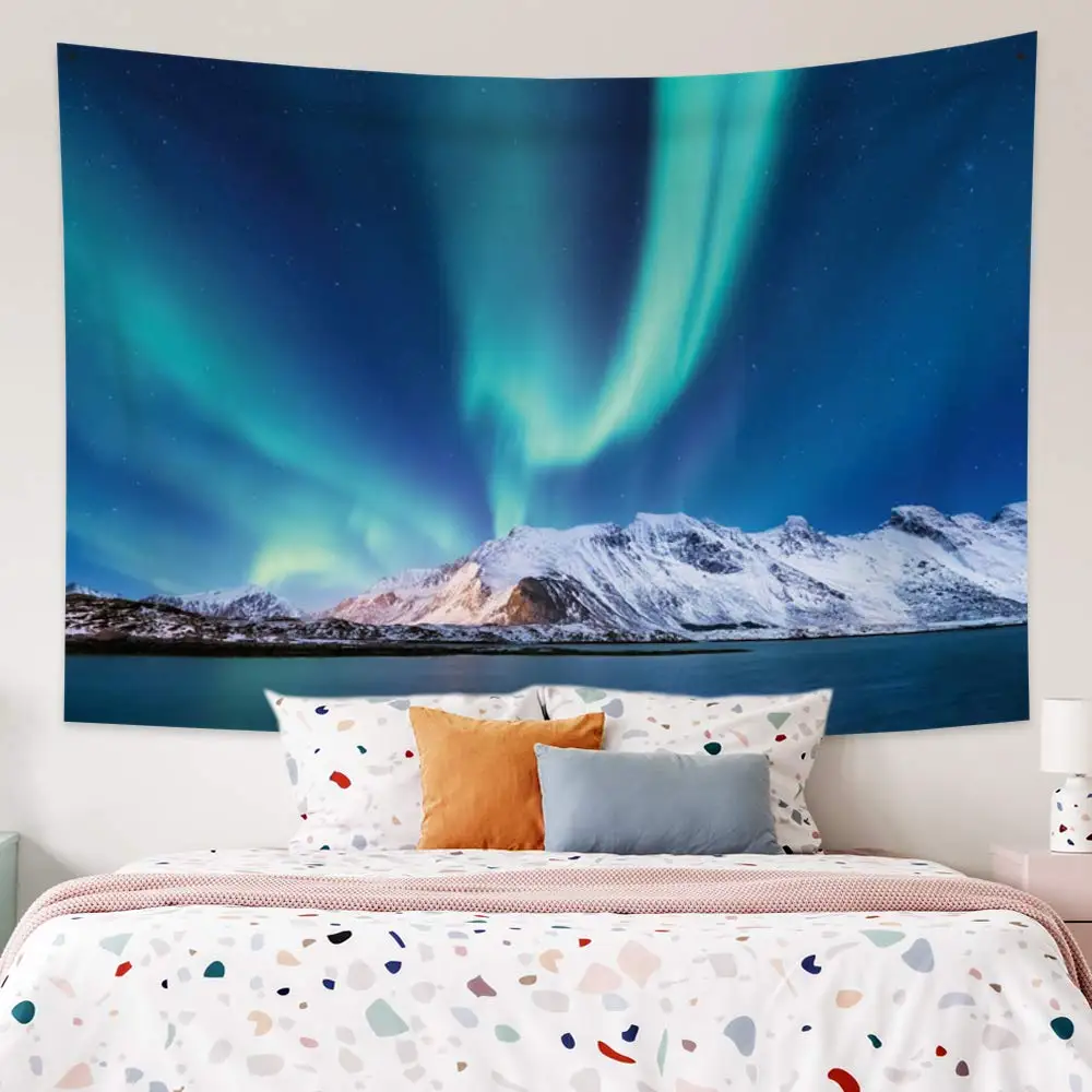 

Northern Lights Tapestry,Space Beautiful Galaxy Night Starry Picnic Mat Beach Towel Wall Decoration for Bedroom Living Room Dorm