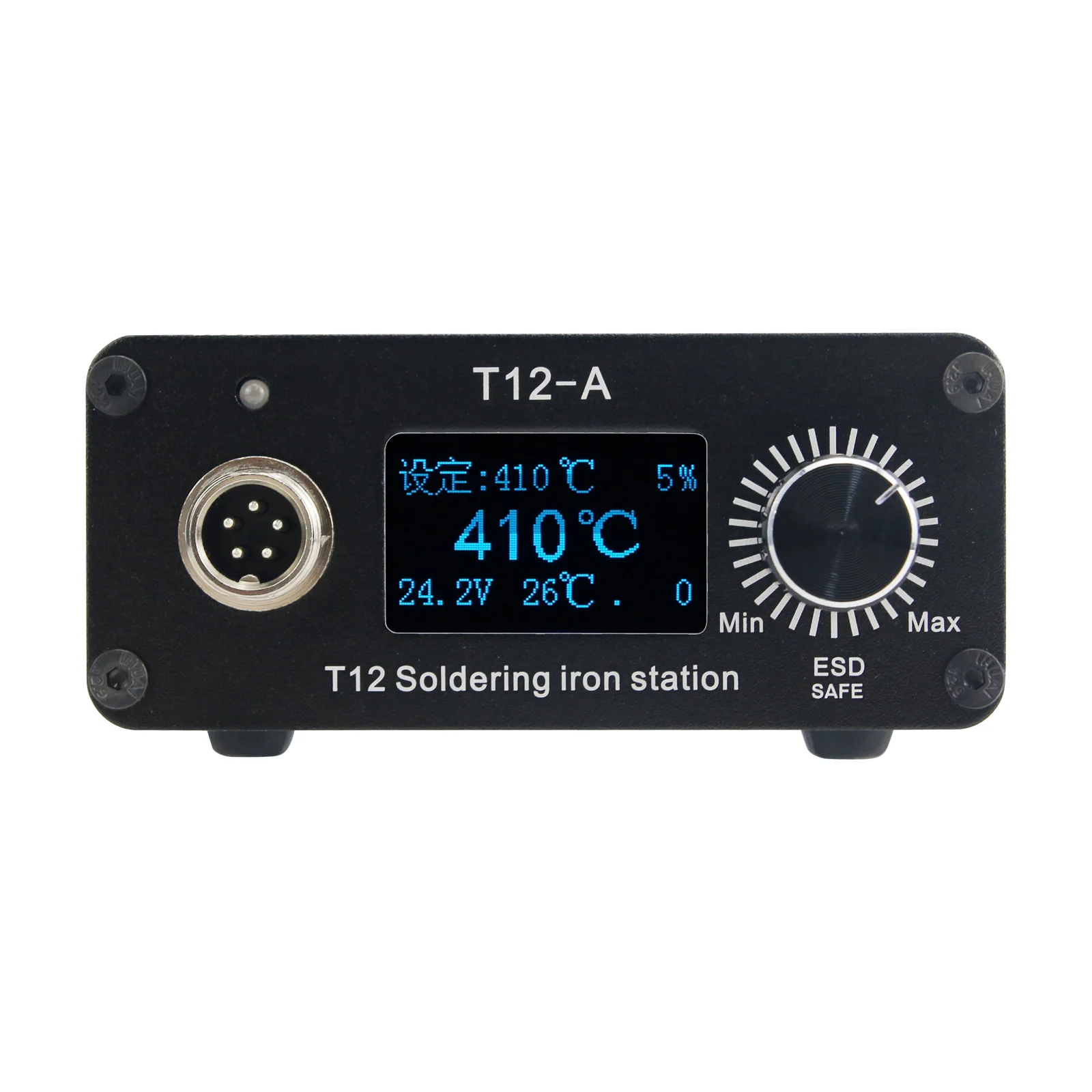 

GOOD HamGeek T12-A 50-700 Centigrade 1.3" Digital Screen Automatic Sleep 240W T12 Soldering Iron Station for JBC 936