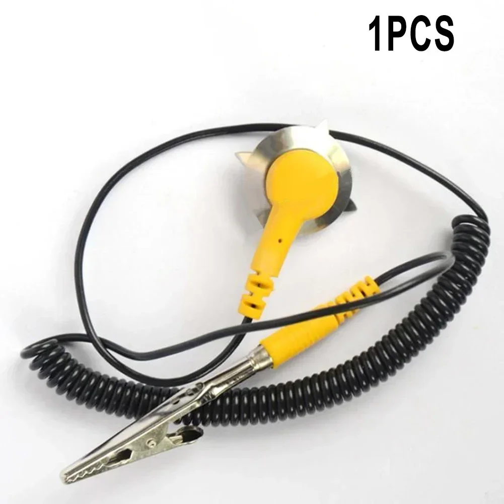 Ground Wire ESD Ground Wire Anti-static ESD Discharge Grounding Wrist Strap PVC Rubber Tangle-free Replacement