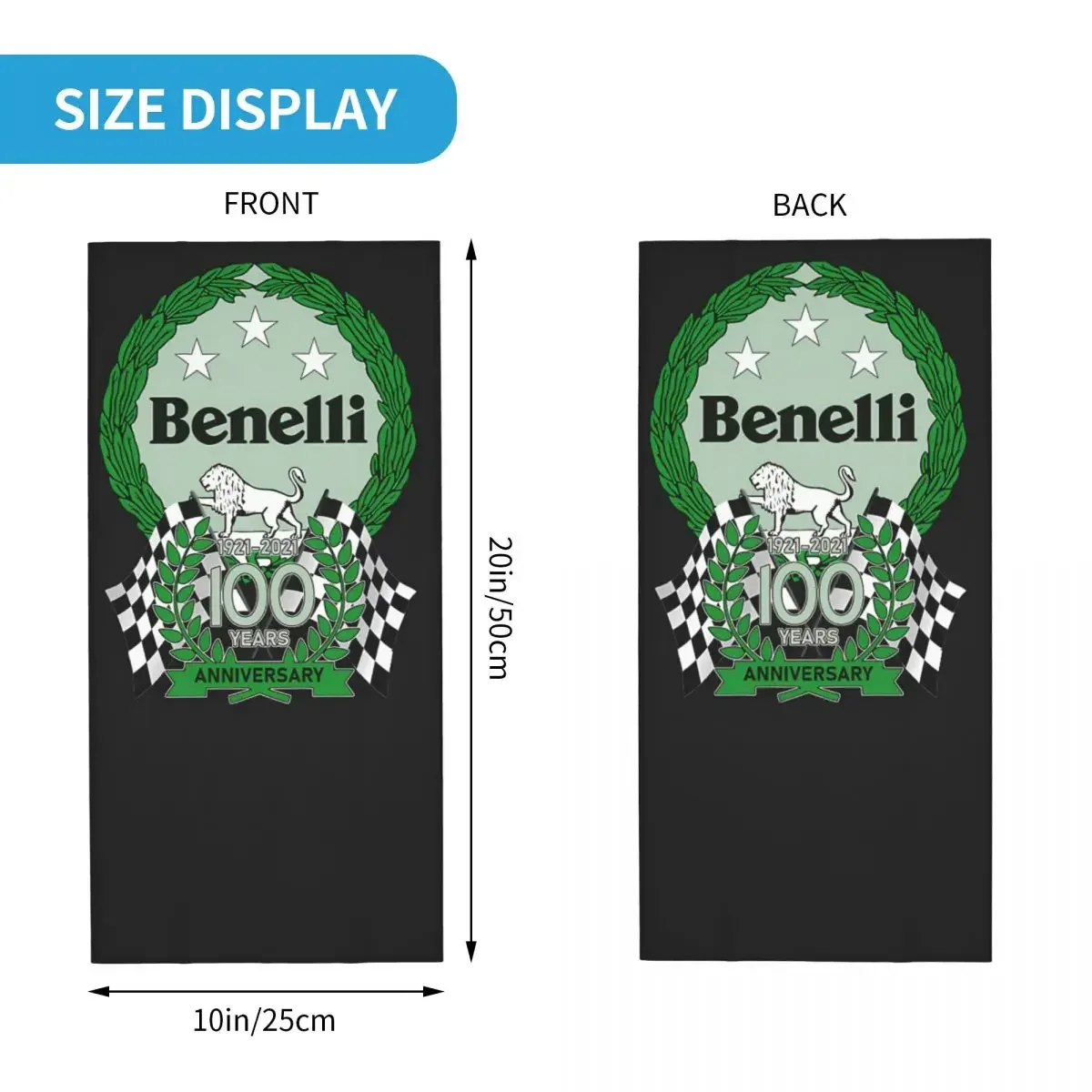 Lion Logo 100Th Anniversary Celebration Benellis Bandana Neck Cover Printed Motor Motocross Face Mask Cycling Face Mask Hiking