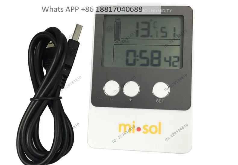1PC, misol temperature and humidity recorder, connect to computer, data export