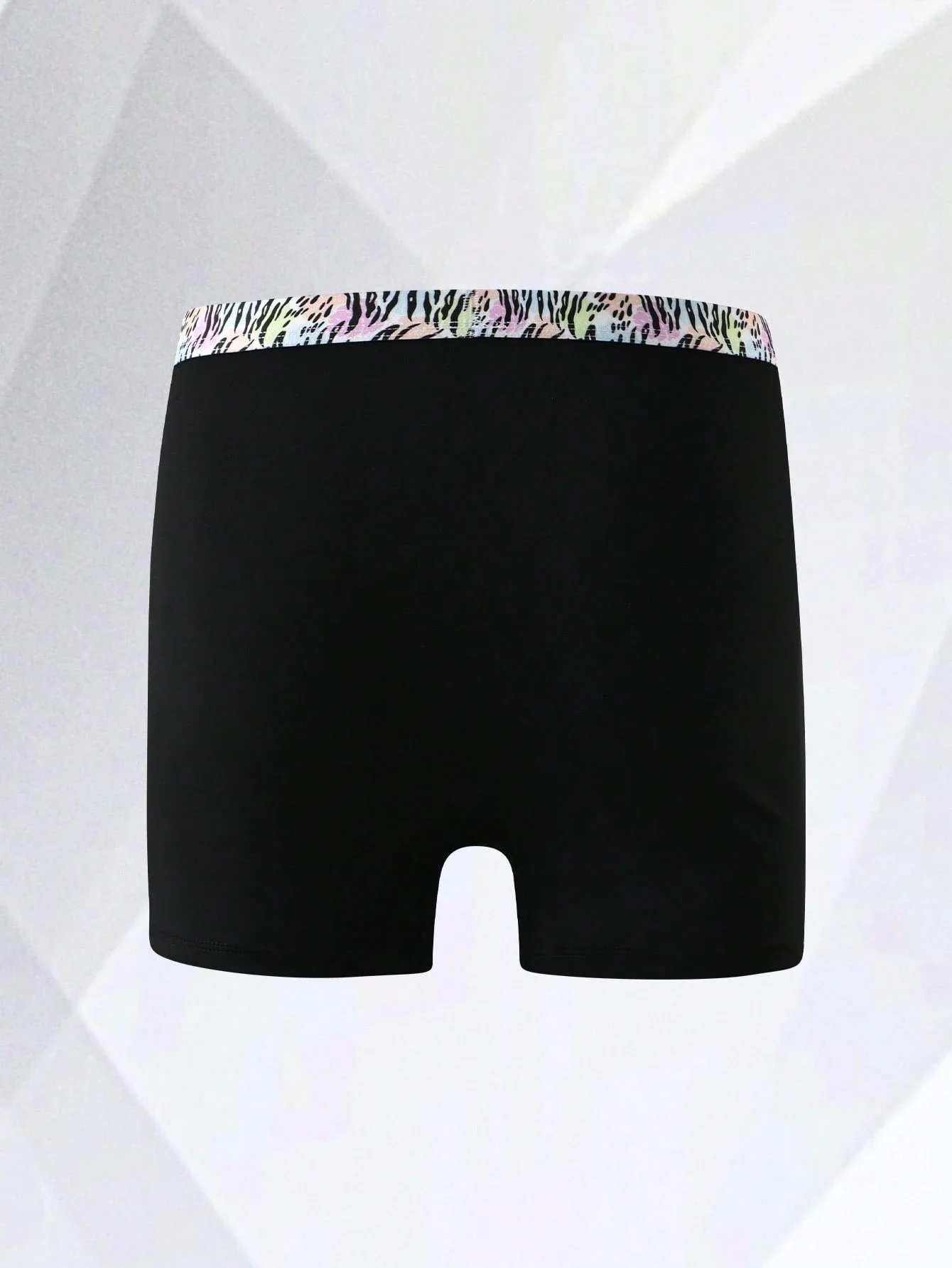 

Mens High Stretch Knitted Boxer Briefs With Animal Print Waistband