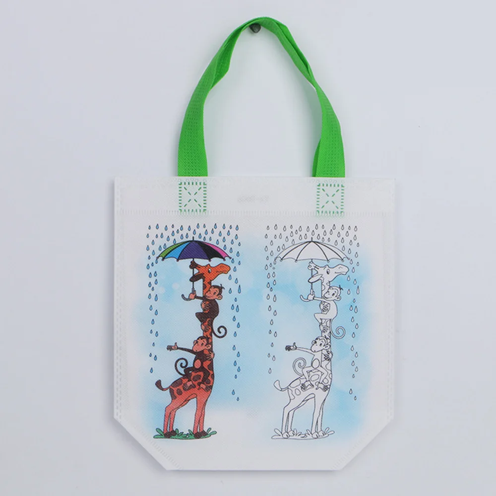 14pcs DIY Graffiti Goodie Tote Bags Drawing Handbags with 18pcs Painting Pens for Children Kids Party Favors Art Class