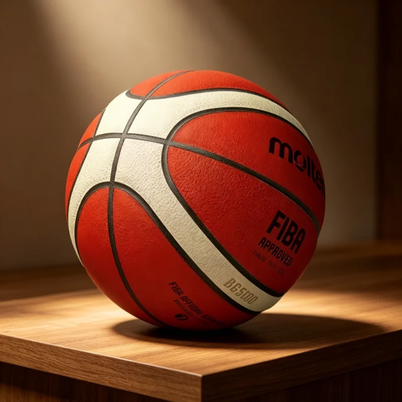 Balón de Baloncesto Molten BG5000 Talla 7/6/5, Balón de Juego Oficialmente Certificado, Cuero FIBA ​ ​ Baloncesto Profesional