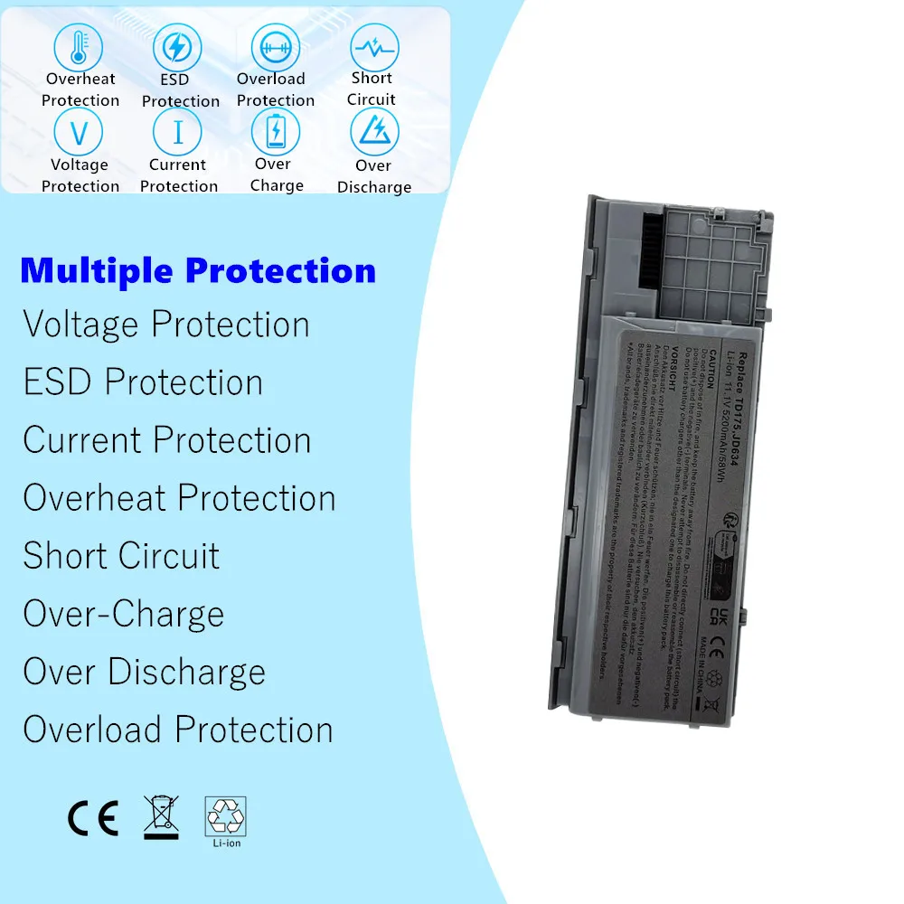 PD685 RD300 RD301 TC030 TD116 TD117 TD175 TG226 UD088 بطارية كمبيوتر محمول لديل خط العرض D620 D630 ل الدقة M2300 PC764 PC765