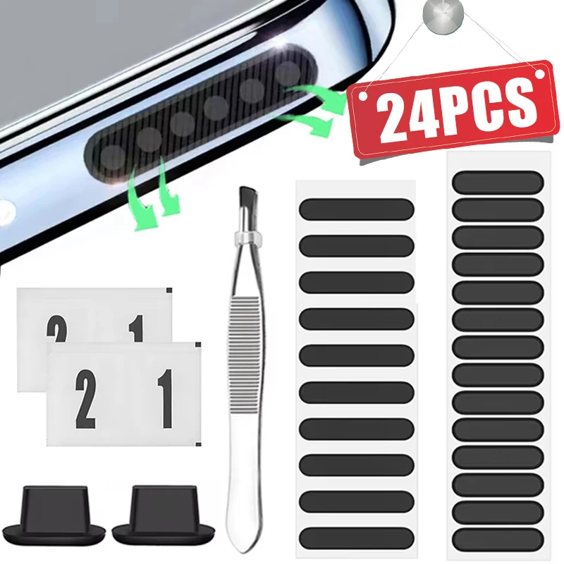 

Универсальная пылезащитная сетка для телефона, сетка для динамика для iPhone 17, Samsung, пылезащитная сетка, звуковое отверстие, порт для зарядки, пылезащитная заглушка