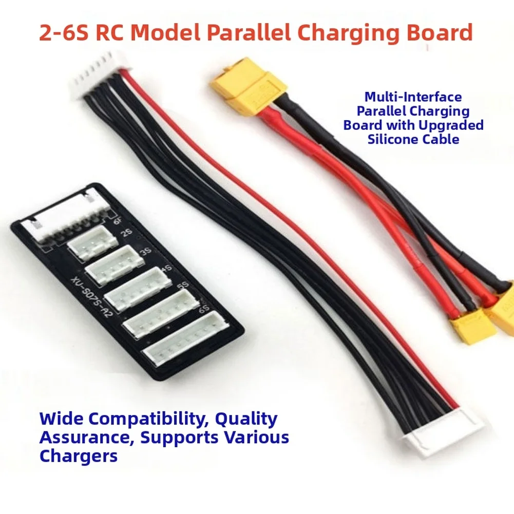 2S-6S Parallel Charging Board for For LIPO Batteries Designed for B6 B6AC For A6 Balance Chargers with Silicone Cable