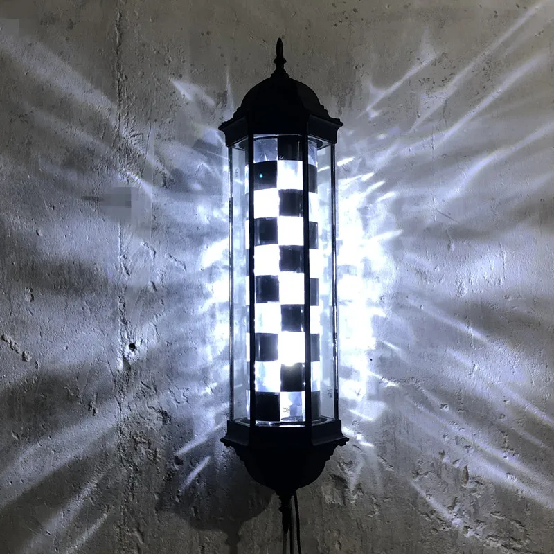 مصباح LED لتصفيف الشعر مع زجاج مقاوم للماء يُعلق على الحائط في الهواء الطلق وصندوق إضاءة لصالون الحلاقة المثبت على الحائط #1