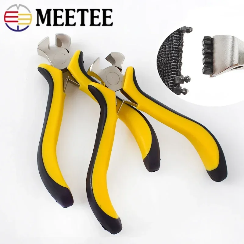 Meetee 1pc Zippers Pliers Teeth Clamp Zipper Tooth Removal Plier Tools DIY Bags Clothing Zip Repair Kit Sewing Accessories