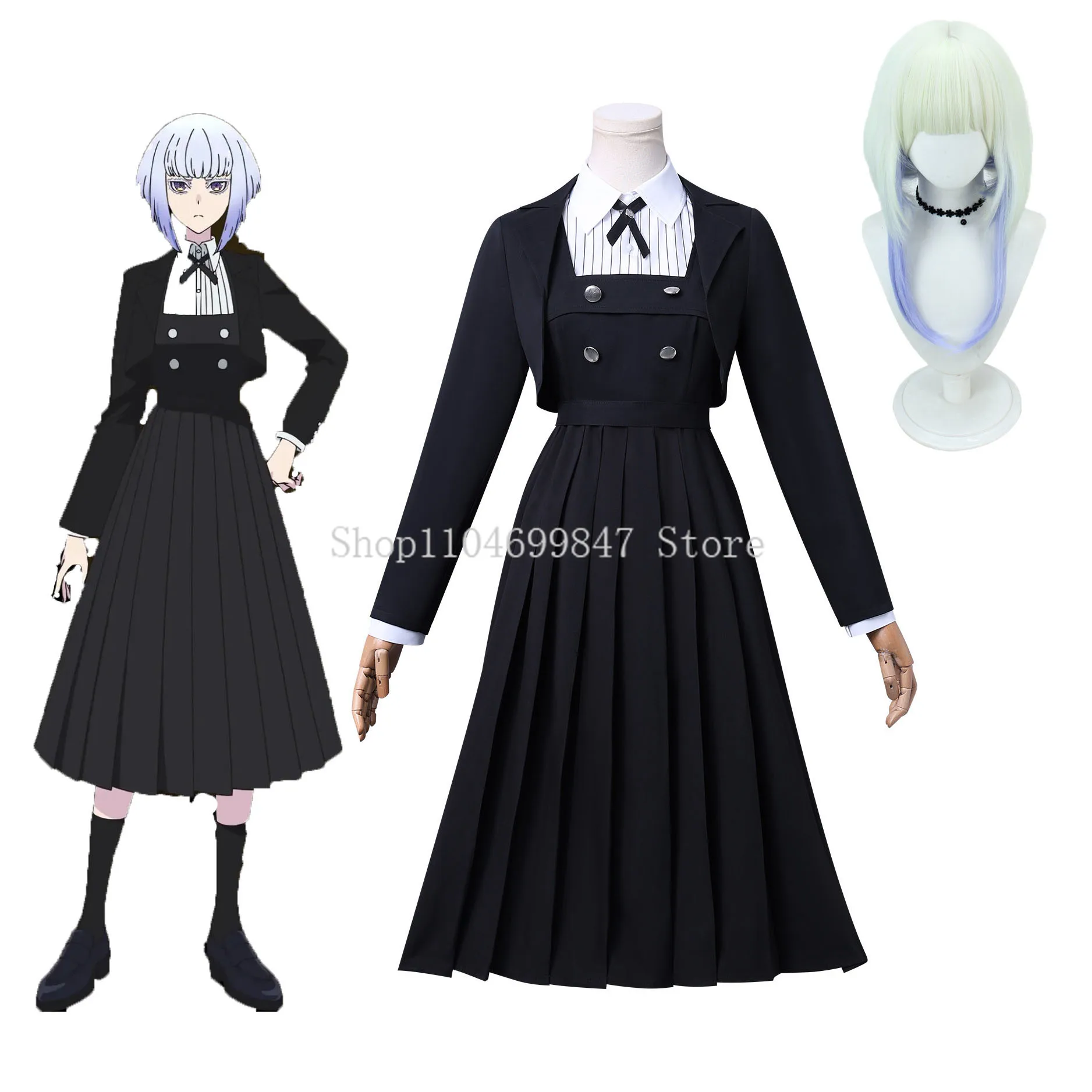 

Rock Is a Lady's Modesty Тамаки Ширая карнавальный костюм черная школьная форма полный комплект одежды парик костюмы на Хэллоуин женские