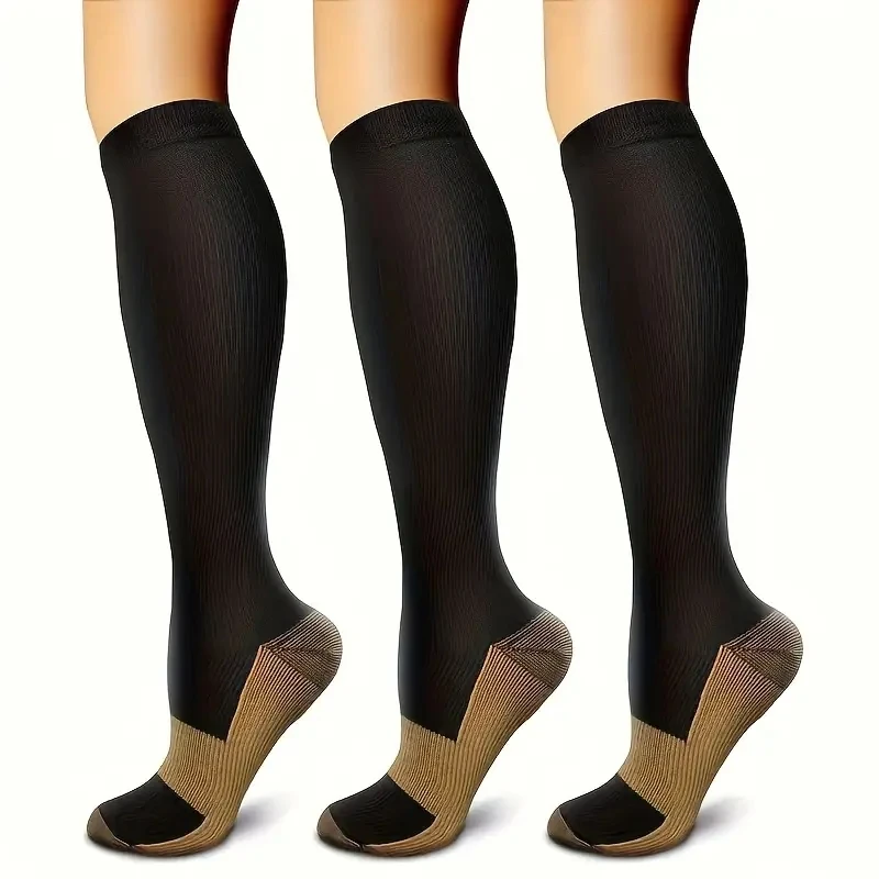 3 Pairs Sports Men and Women Couple Stockings Compression Socks Compression Socks Running Fitness Socks