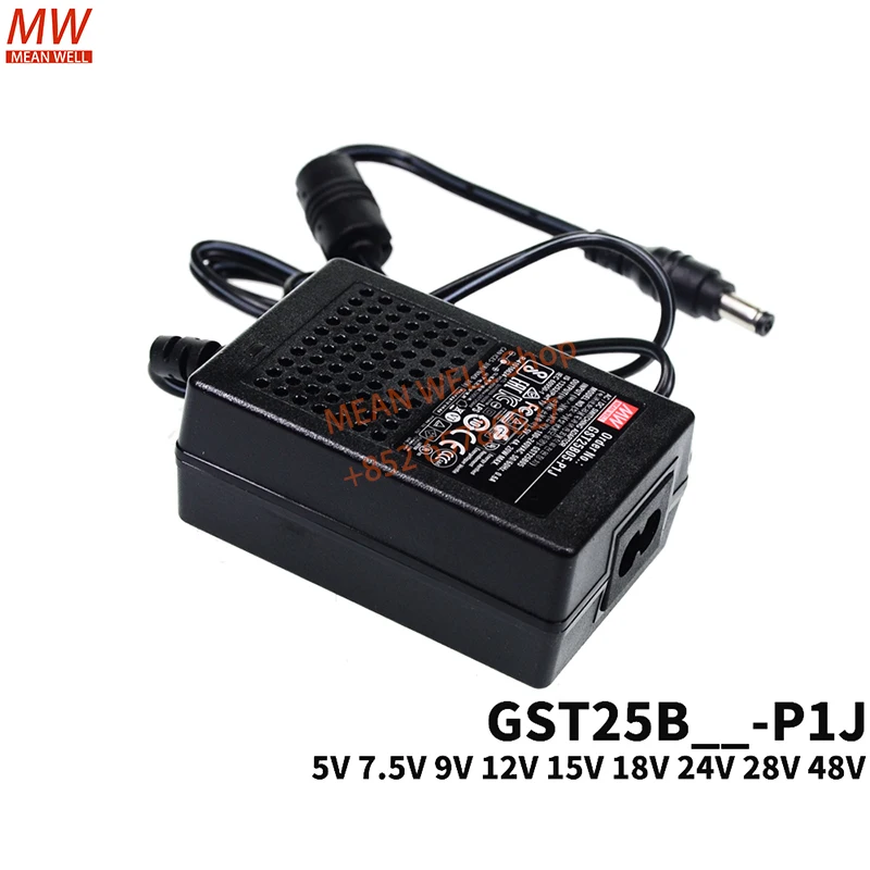 

MEAN WELL Power Supply Original 25W AC-DC Reliable Green Industrial Adaptor GST25B12-P1J GST25B24-P1J 05 07 09 15 18 28 48-P1J