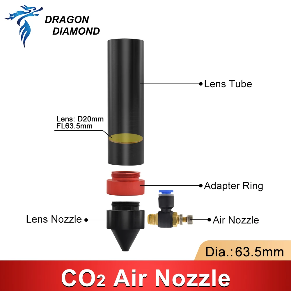 Laser Head Lens Tube Air Nozzle Adapter With Extension Ring Sets Removal Insertion Adjust Tool For CO2 Laser Cutting Machine