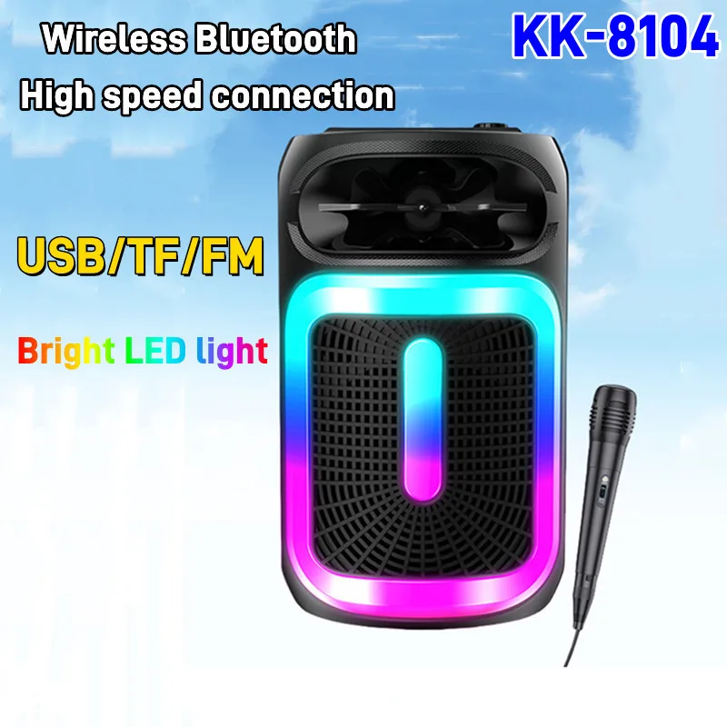 

Bluetooth Speaker Flame Lamp Wireless Protable Home Theater Protable RGB Light Outdoor with Microphone Support TF Caxia De Som