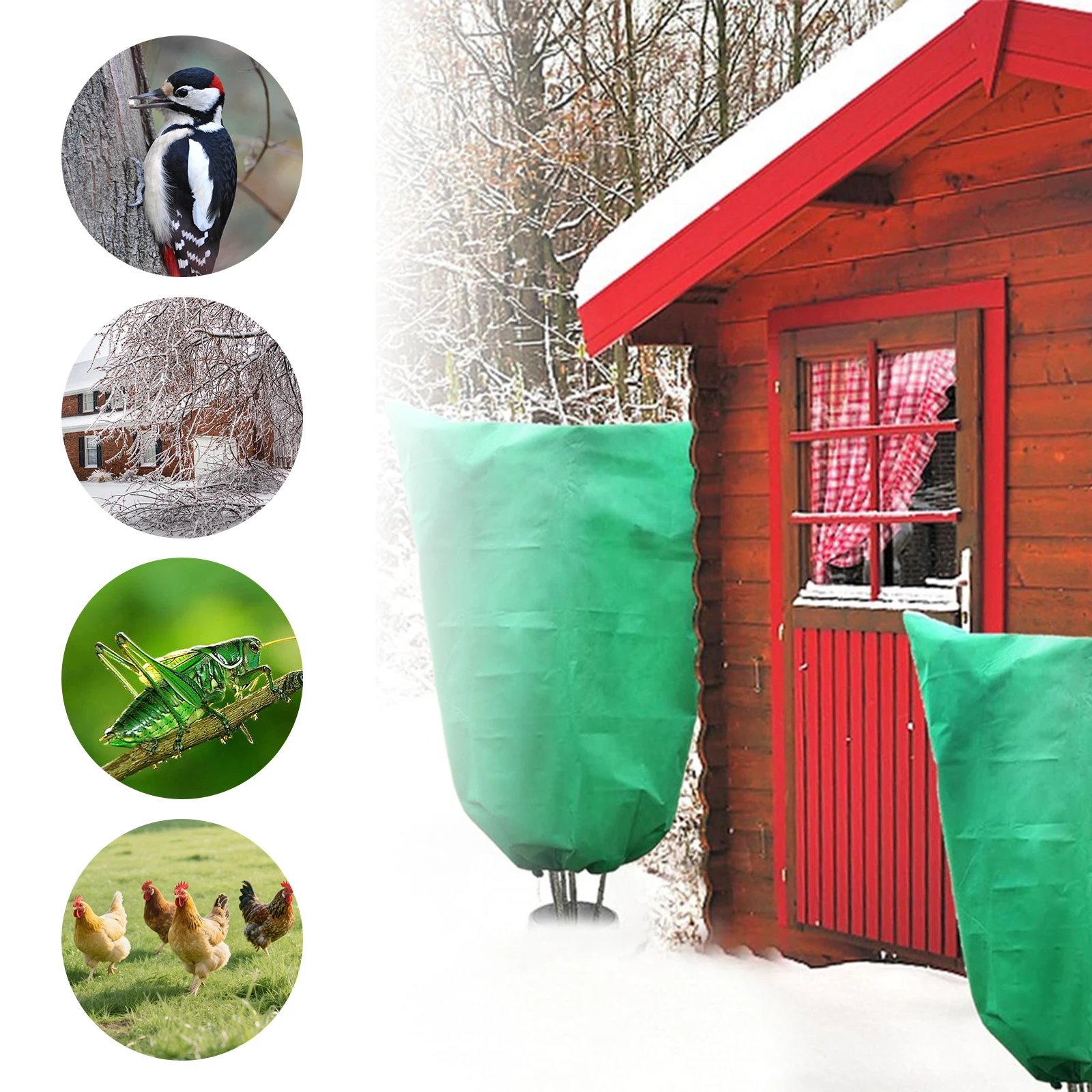 

Чехлы для растений, многоразовые защитные сумки от замерзания, зимние тканевые сумки от мороза, одеяло для растений, морозное одеяло для наружного сада, кустарник в горшках