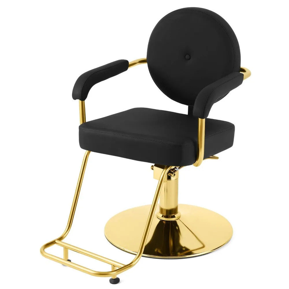 

Парикмахерское кресло для стилиста, гидравлическое кресло для барбера с поворотом на 360° ° Вращающееся кресло для парикмахера, с толстым сиденьем и подставкой для ног, на заказ