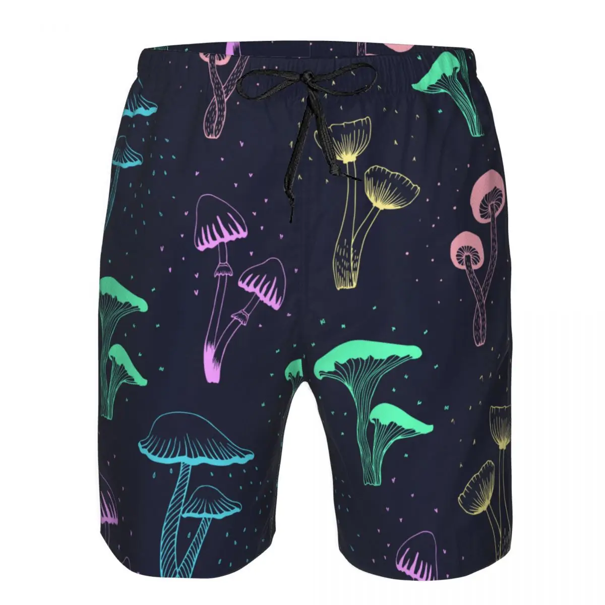 Mens Swimwear Swim Short Trunk Neon Mushrooms Beach Board Shorts Swimming Surffing shorts