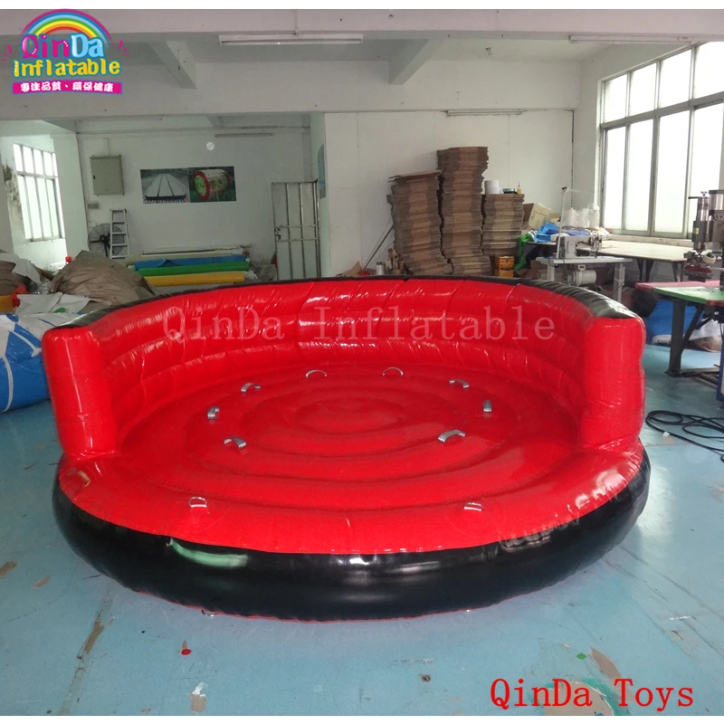 

4*1M Red Colour Inflatable Towable Tube Crazy Ufo,Flying Boat Inflatable Water Sofa For Summer Water Park