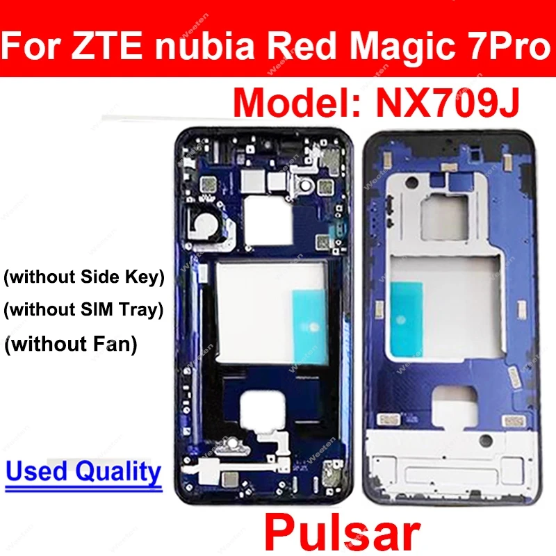 For ZTE nubia Red Magic 7 Pro 7S Pro NX679J NX709J NX709S Middle Frame Housing LCD Front Frame Holder Middle Housing Cover Case