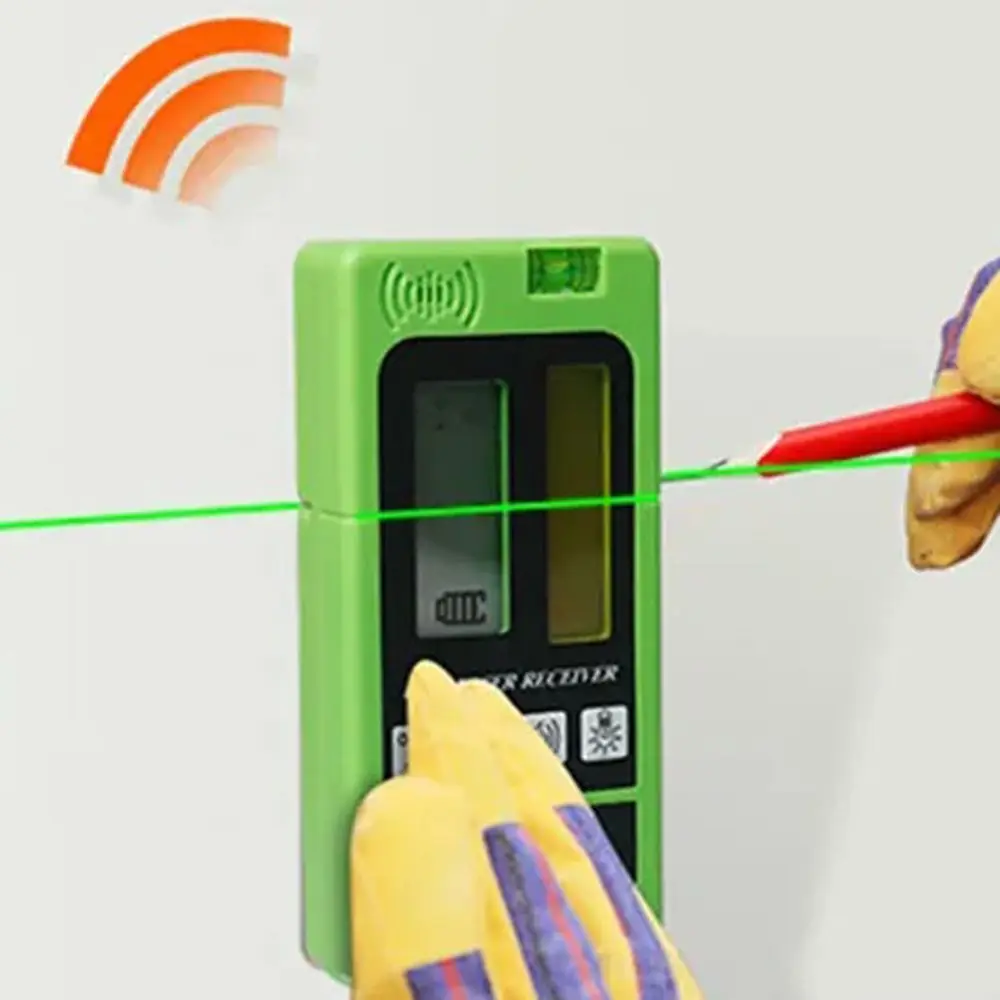 

Laser Beam Receiver Level Receiver Detector Green and Red Beam Detector LCD Display Receive For Outdoor Work