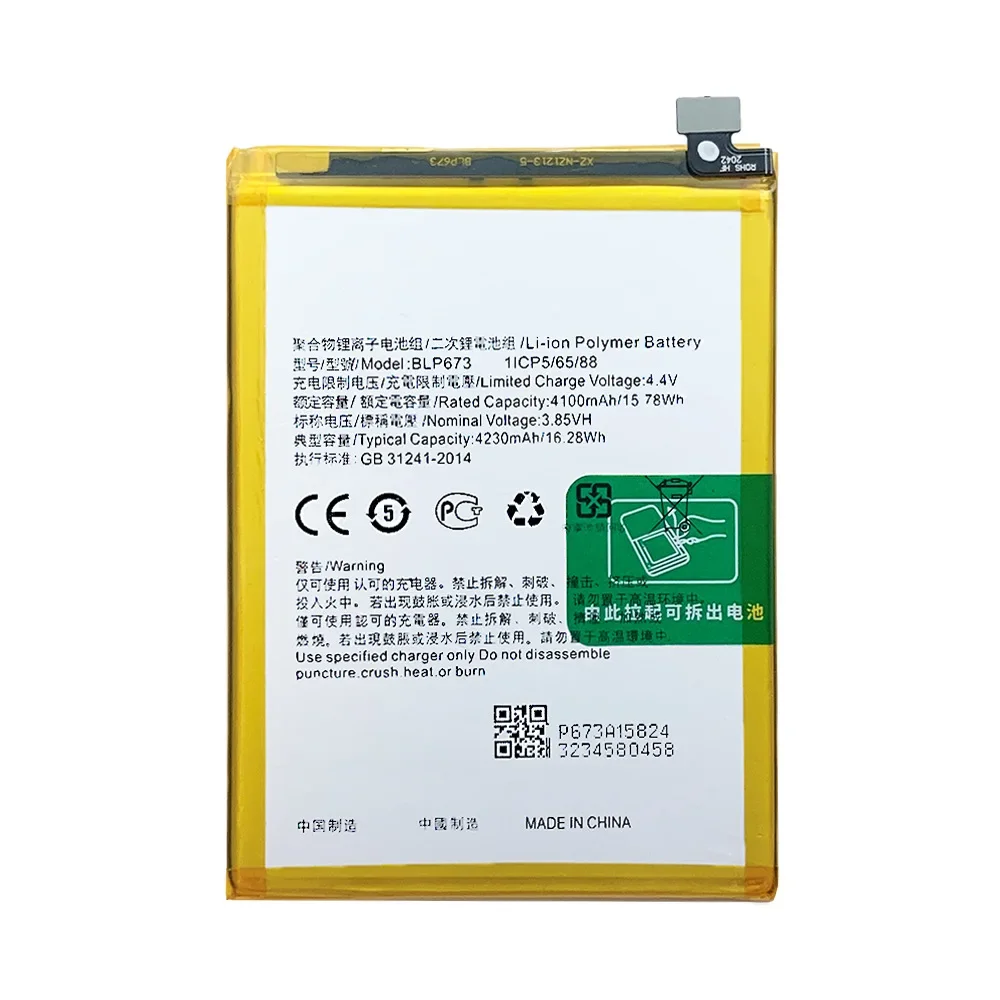 BLP673  Replacement Battery For OPPO A3S AX5 A31 A12 A11 A11K Realme C1 2 RMX1805 Mobile Phone BLP-673 Latest Bateria