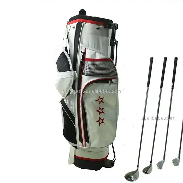 

Professional Man Pu Leather Golf Clubs Complete Set with Golf Bag For Kids Driver wood,Hybrids,Two Iron, Putter clubs included