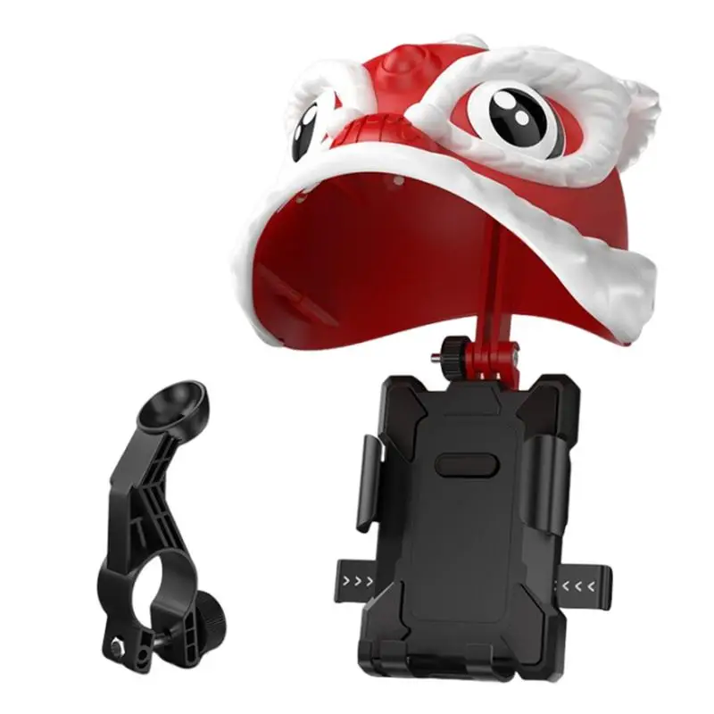 Phone Mount For Motorcycle Waterproof Stable Grip Phone Mount With Lion Hat Navigation Stand With Strong Spring Arm