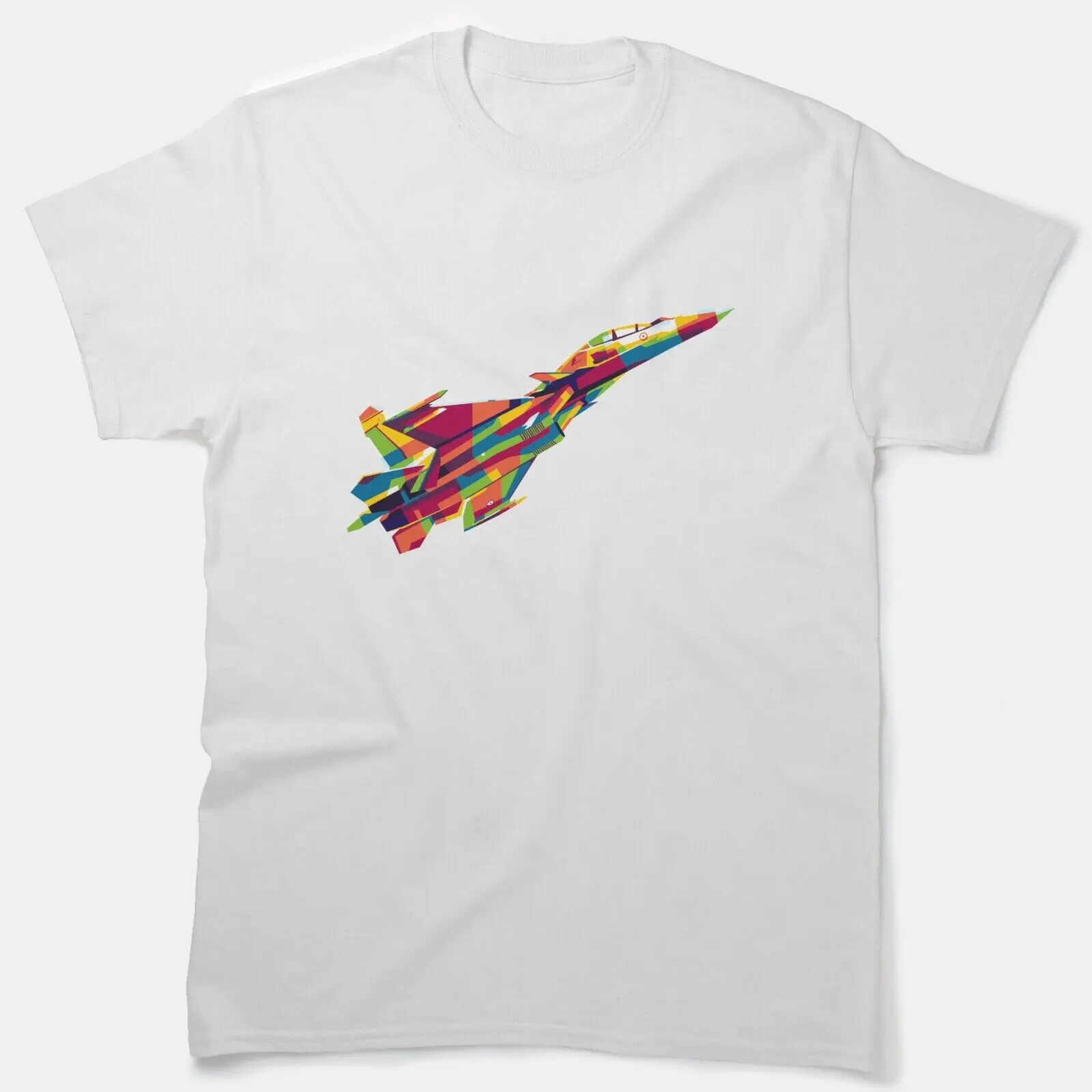 Классическая футболка SU-30MKI JET в стиле WPAP