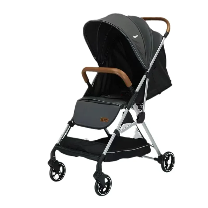 

Folding Stroller High Landscape Newborn Travel Stroller Lightweight Two-way Seat Four-wheel Shock Absorption Baby Stroller