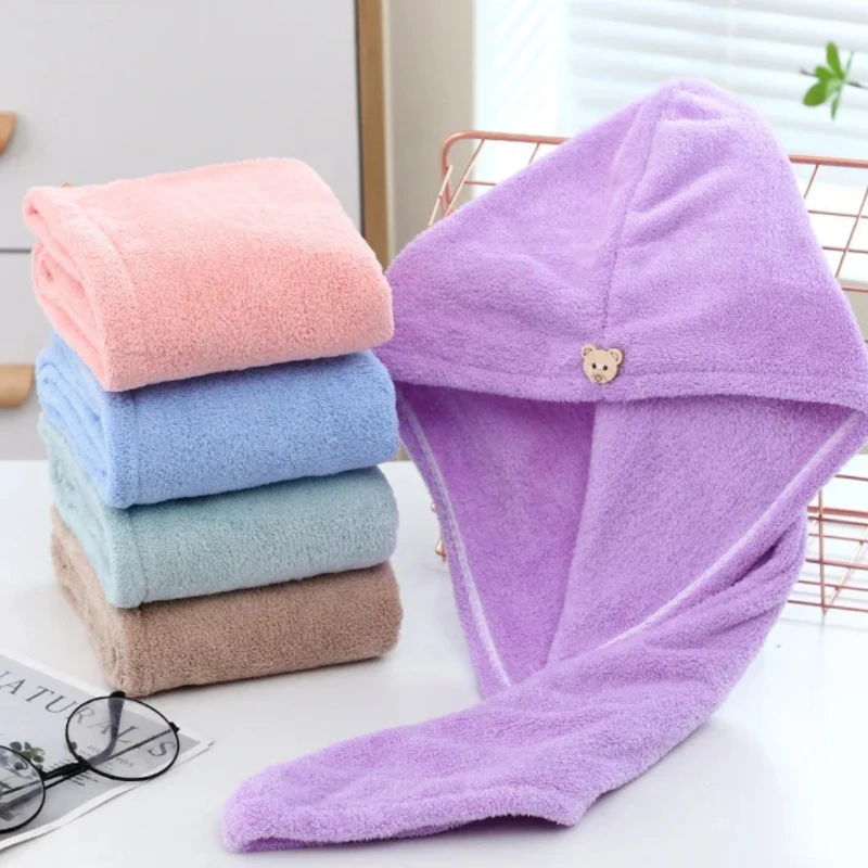 Damen Langhaar Schnelltrocknendes Haartuch – Weiche Mikrofaser-Handtücher, Duschhaube, Bademütze für Damen, Haartrockenmütze, Damen-Turban-Kopftuch