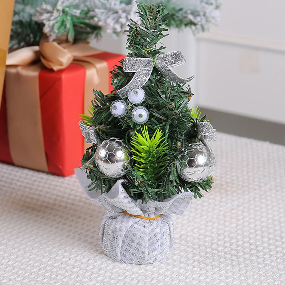 

3Pcs Mini Christmas Tree Decorations Artificial Desktop Xmas Tabletop Ornaments Festival Scene Decor Party Home Supplies